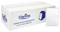 Biely dávkovač obrúskov 17x17cm - 2000 ks Clarina