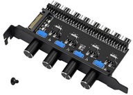 Hub SATA Splitter 8x 3 4 PIN PWM ventilátory