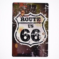 Kovová dekoratívna plaketa ROUTE 66 2 plagát