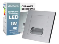 LED schodisková lampa sivý držiak lampy na schody