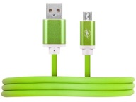 Zelený USB - Micro USB kábel ARKAS MB-10 1 m