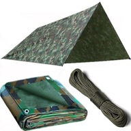 TARP TENT SHAP SET LANO PARACORD 30M CAMO SURVIVAL BUSHCRAFT 2x3M