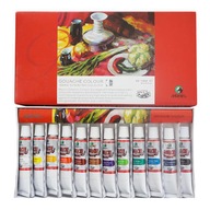 Maries Gouache farby 12 farieb, každá po 12 ml