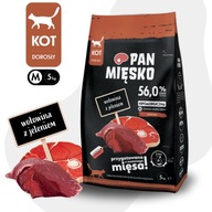 Pan Mięsko suché krmivo pre mačky HOVÄDZIE s DEER Crisps M 5kg