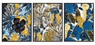 OBRAZOVÝ PLAGÁT V RÁME 53x73cm Triptych Jungle P1891