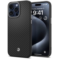 POUZDRO NA IPHONE 15 PRO MAX, SPIGEN ENZO ARAMID CARBON MAGNETIC, Púzdro