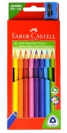 JUMBO ceruzky FABER-CASTELL 10 col TRIANGLE