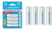 ESPERANZA PACK 4 x R6 AA 2000mAh NiMH batérie