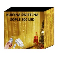 SVETELNÁ ZÁPONA 3x3m ICOPLES 300 LED LAMPIEL + DIAĽKOVÉ OVLÁDANIE