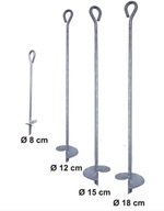 Kotva z pozinkovanej ocele - dĺžka 100 cm, priemer 12 cm