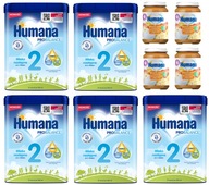 Humana 2 750g HMO x 5 ks + 4 ks dezert jablko a banán