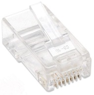 RJ45 UTP zástrčka pre 8p8c kat.5e drôt, dóza, 100 ks.