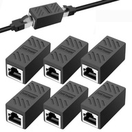 Sieťový predlžovací konektor RJ45-RJ45 lan konektor CAT.5/6/7 1000Mb/s 6ks