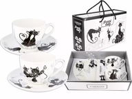 CARMANI CRAZY CATS PORCELÁNOVÝ hrnček 250ML 2 KS.