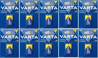 Varta Longlife Power 9V alkalická batéria (6F22) v balení po 10 ks