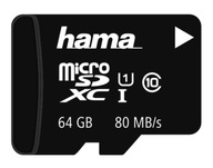 DISKOVÁ PAMÄŤOVÁ KARTA MICRO SDXC 64GB 80MB/S HAMA AD