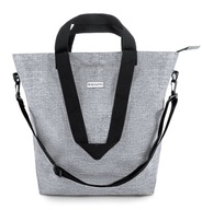 Dámska taška cez rameno Shopper Bag Grey 3 pruhy