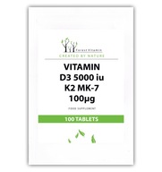 VITAMÍN D3 5000iu +K2 MK-7 100mcg 100t SILNÝ