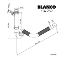 Blanco plast 40 alebo 50 mm, 350-650 mm, biela