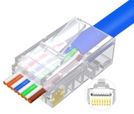 Zástrčka RJ45 8P8C cat5E, priama EZ, 100 ks. internet