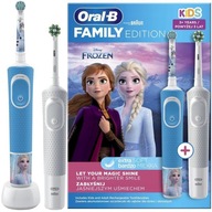 FAMILY SET ORAL-B KIDS FROZEN + ORAL-B VITALITY ZUBNÁ KEFKA, BIELA