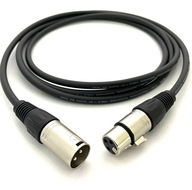 Kábel mikrofónový XLR - XLR - 1m čierny