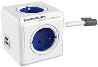 PowerCube Extended modrý kábel 1,5m 4 zásuvky