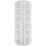 Profico Nail Art Pearls - White Silver