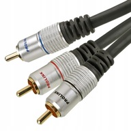 SUBWOOFEROVÝ KÁBEL 1RCA - 2RCA Y-TYPE PROLINK 3m