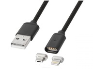 Magnetický USB kábel 1m Kruger&Matz 3v1 5496