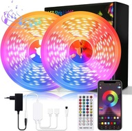 RGB LED svetelný pás + diaľkové ovládanie 20m 2ks 72w