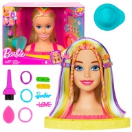 BARBIE STYLING HEAD NEÓNOVÉ VLASY BLOND FARBA REVEAL + DOPLNKY 3+