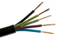 Lankový elektrický kábel OWY 5x1 čierny 25m 300V
