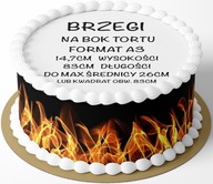 OKRAJE WAFLOVÉHO PAPIERA 14,7CM FIRE OHNIVÝ ŽAR 83CM