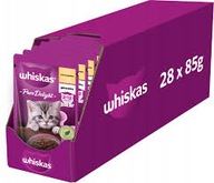 WHISKAS JUNIORSKÉ KRMIVO PRE MAČKY S KURAČANÝM BALENÍM 28*85G