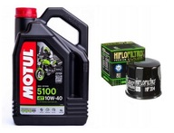 MOTUL OLEJ 10W40 4T 5100 4L + OLEJOVÝ FILTER HF 204