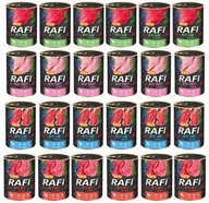 Rafi MIX príchutí 24 x 400g mokré krmivo pre psov