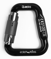 Edelweiss Quadro Carabiner čierna