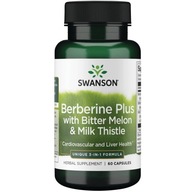 SWANSON Berberine Plus & Horký melón & Ostropestrec 60 kapsúl Pečeň