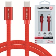 SWISSTEN USB typ C nabíjací kábel USB-C 1.2 3A