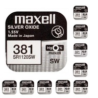 BATÉRIA MAXELL 381 SR1120SW 1,55V 10 KS