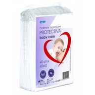 HYGIENICKÉ VLOŽKY 60x60cm NASÁVAJÚCE PREMENAČKA PROTECTIVA BABY CARE 40ks