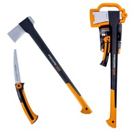 FISKARS SET Štiepacia sekera na drevo X25 XL veľká + PÍLA