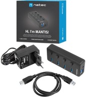 Hub Natec Mantis 2 4-porty USB 3.0 + napájací adaptér