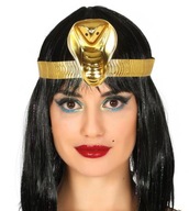 SUPER Egyptská čelenka Kleopatra 13759BZ Nefertiti Diadém zlatá s hadom