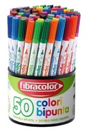 Obojstranné fixky Fibracolor, 50 farieb