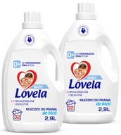 Lovela Set Baby White umývacie mlieko pre bábätká 2 x 2,9 l