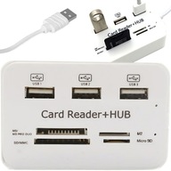 USB HUB SPLITTER ČÍTAČKA KARIET SD MIKRO ADAPTÉR