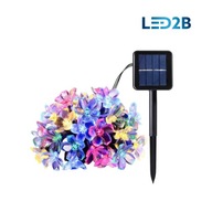 Farebné solárne girlandové svietidlá 50 LED IP44 RGB 650cm Kobi