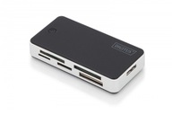 5-portová USB 3.0 SuperSpeed ​​čítačka kariet, všetko v jednom, čierna a strieborná